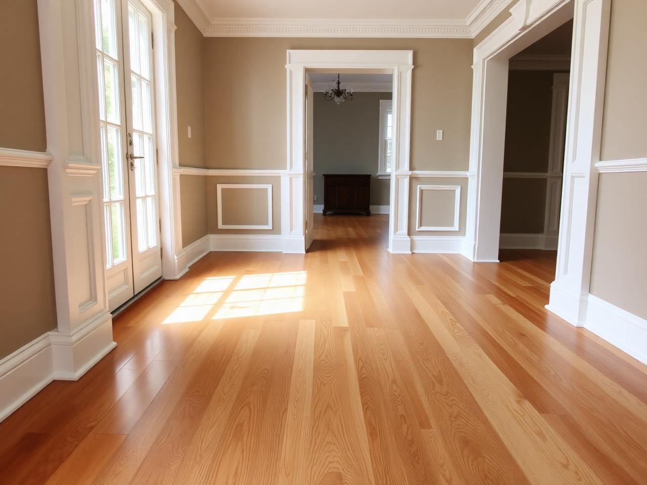 Hardwood flooring installation in Matthews NC by Delta Renovations