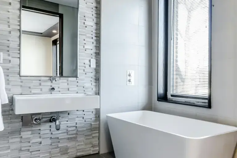 Delta Renovations Bathroom Renovation with Grey and White tones